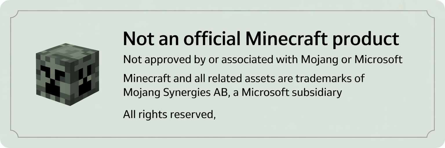 Minecraft / Mojang Disclaimer